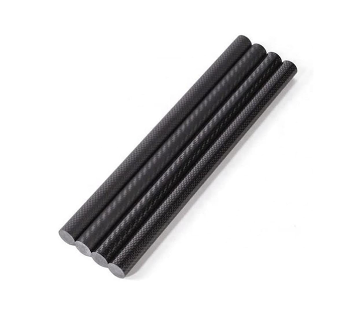 Pręt z włókna węglowego 3K, długość 500 mm, 2 szt., pręt z czystego włókna węglowego, błyszcząca powierzchnia(10x500mmx2pcs)