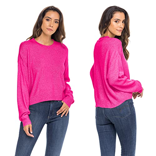 Sexy Basics Women's Long-Sleeve Midweight Cozy Crewneck Sweater | Multi Packs2