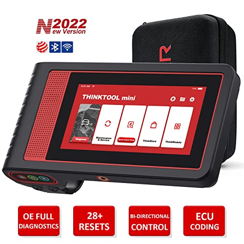 Thinkcar OBD2 Scanner for Car,Thinktool Mini OE-Level Full Systems Car Diagnostic Auto Scan Tool with 28 Reset Lifetime Free Update,IMMO/Key Programming, Injector & ECU Coding, Bidirectional Scan Tool