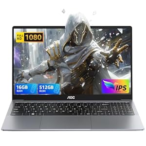 Laptop,lntel Alder Lake N97,Up to 3.6GHz,16 GB DDR4,512 GB SSD(Unterstützt Erweiterung 2 TB),Büro Notebook Computer,Metall gehäuse,180°-Faltung,HDMI,WiFi