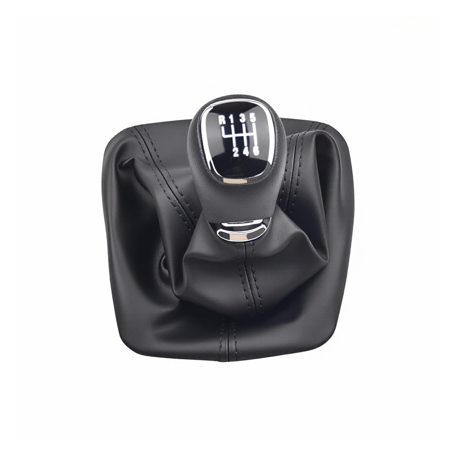Bxbdekqgl 6 Speed Gear Shift Knob For Skoda For Octavia 2 A5 A6 2004-2012 Black 12Mm 5/ Manual Gear Shift Knob Pu Gaiter Boot(6 Speed)