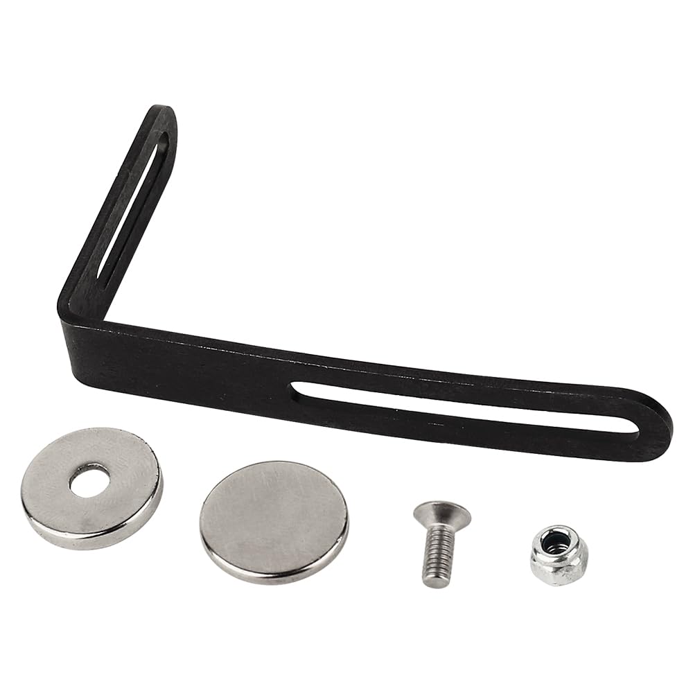 RZXYLRC 4Pcs Car Shell Body Mount L-Bracket Metal Body Post Mount Magnet for Axial SCX10 1/10 Scale RC Crawler Upgrade Part (Black)