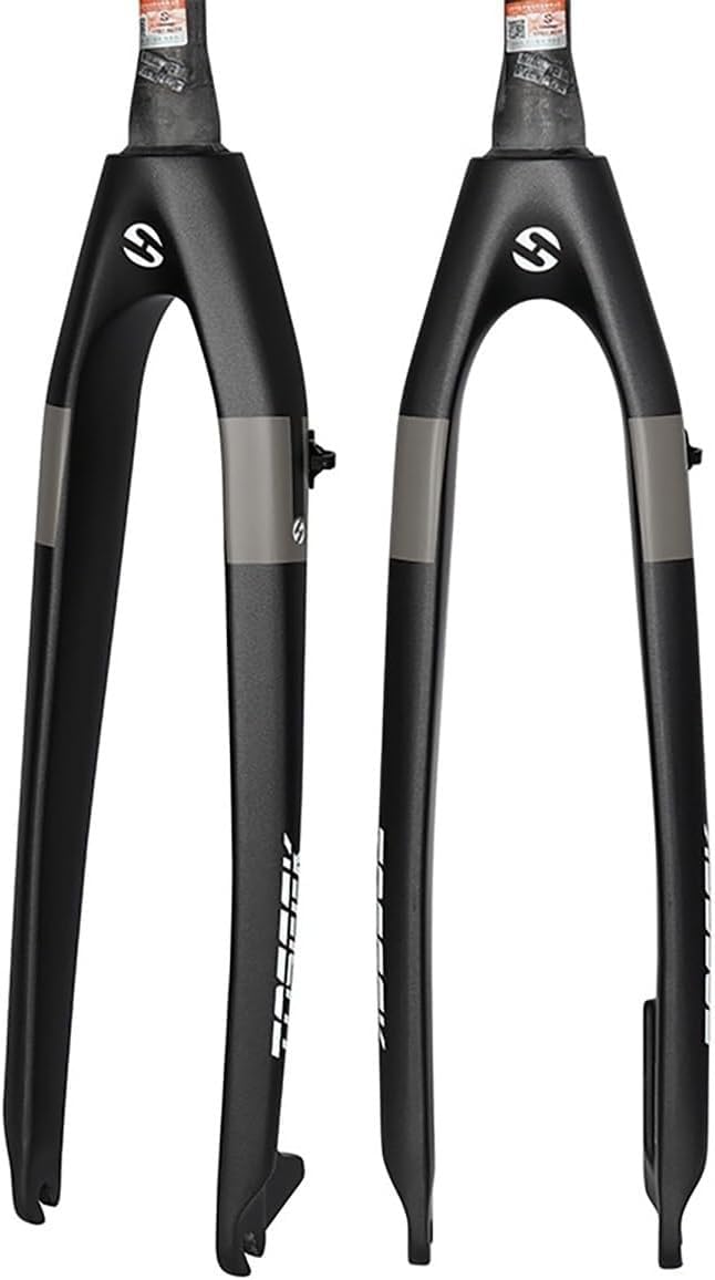 Kcolic 26/27.5/29IN Rigid Mountain Bike Fork 1-1/2'' Tapered Tube Carbon Fiber Disc Brake Front Fork for Bicycle QR 9X100mm A,26in