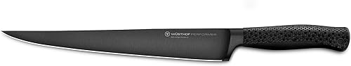 Vista 12 de Wüsthof Performer - Cuchillo Santoku de borde hueco de 7 pulgadas, color negro