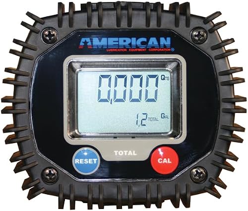 American Lube TIM-615 Stationary Digital Oil Meter | Field Replaceable Electronics, 1/2" NPT (F) Inlet/Outlet