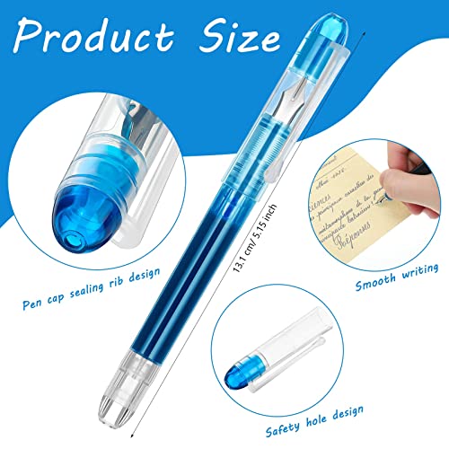 Marspark 26 Pieces Disposable Fountain Pens For Writing Assorted Colors Colorful Fountain Pen Ink Pen Office Supplies For Lettering Hand Drawing Sketching Doodling, Broad Point (Multi Color) #TOP1