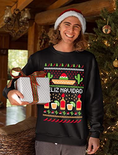 Tstars Feliz Navidad Sweatshirt Men Mexican Ugly Christmas Sweater Style Sweatshirts3