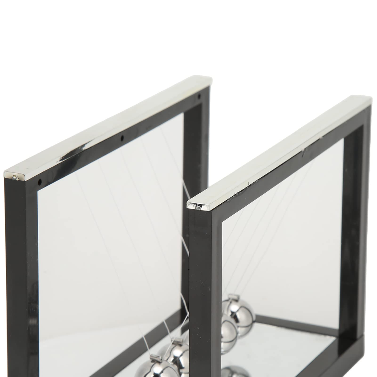Newton huśtawka wahadłowa, zabawka, nauka, duża Newton Cradle Balance Balls z 5 żelaznymi kulkami i podstawą lustra, redukcja stresu, 15,8 x 8,4 x 11,6 cm