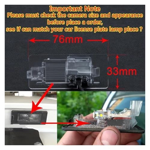 Caméra de recul AHD 1080P avec vision nocturne HD et grand angle 180°