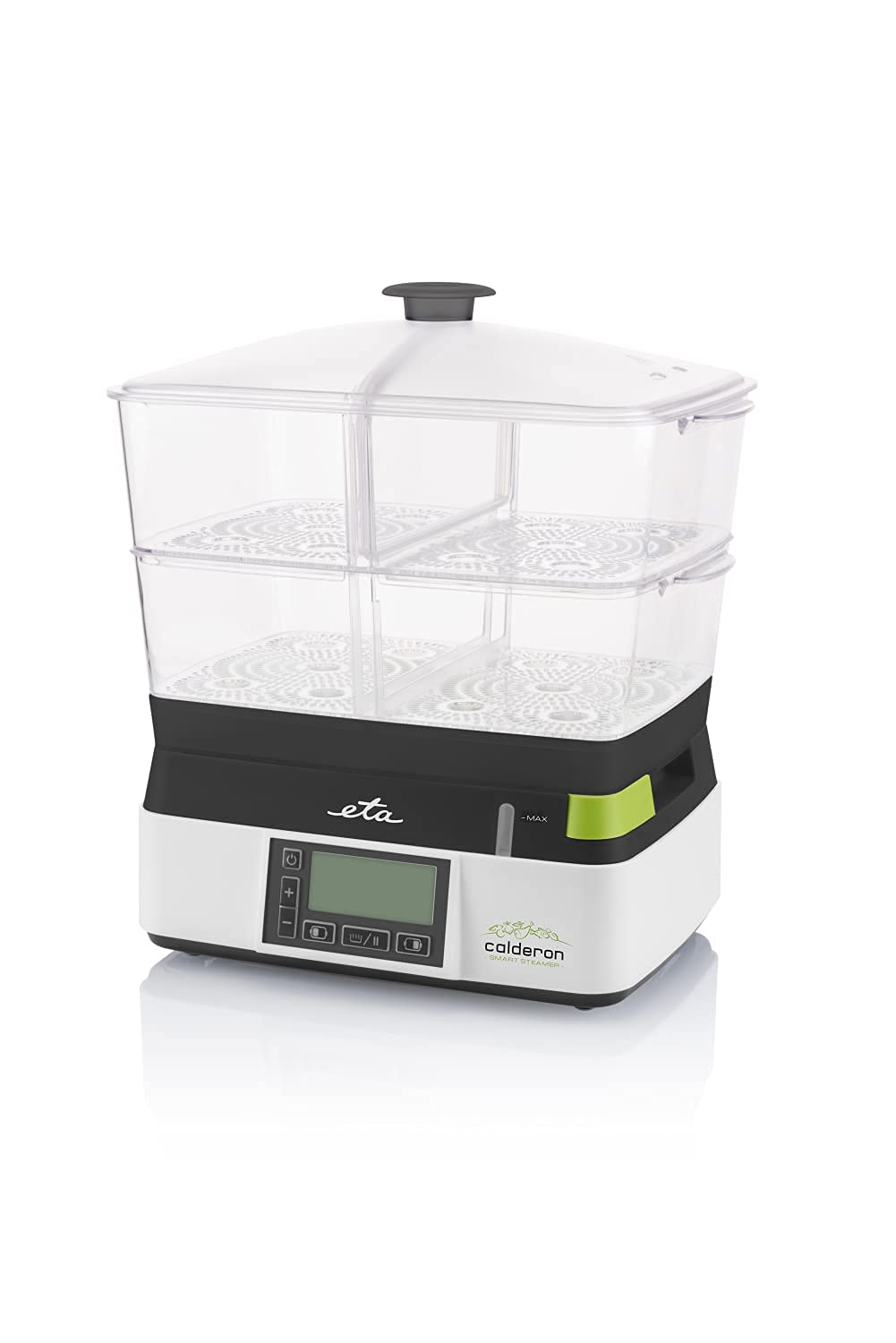 ETA Elektrische Dampfgarer 11l 2 Transparente Behälter 6 Automatische Programme