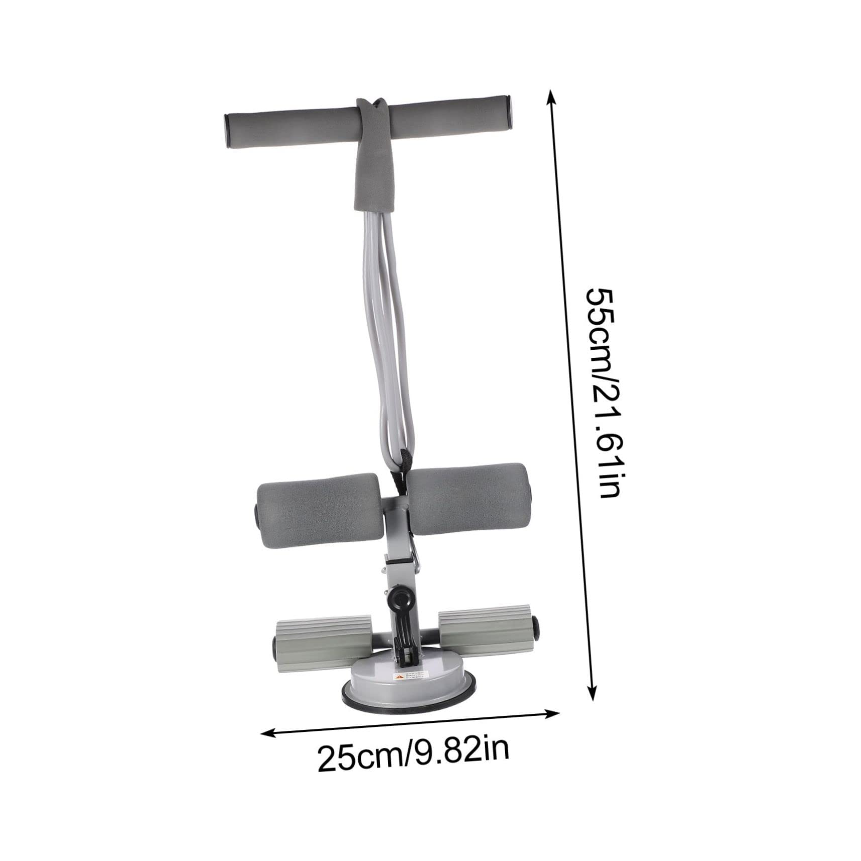 BIUDECO Upgrade Gray Portable Sit up Bar Suction Cups Abdomen Exerciser Fitness Equipment for Sit-up Device