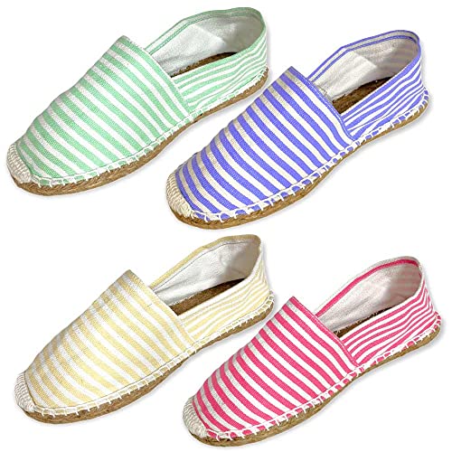 Genérico Alpargatas Boda Rayas Surtidas 4 Colores (Caja de 24 Pares) Detalles de Boda Comprar Online 35002