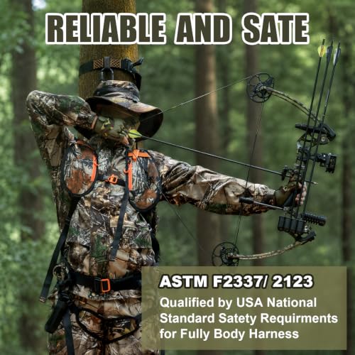 Image of Kalkal Tree Stand Harness, Hunter Safety System Harness for Tree Stand, Lightweight Padded Hunting Safety Harness for Men