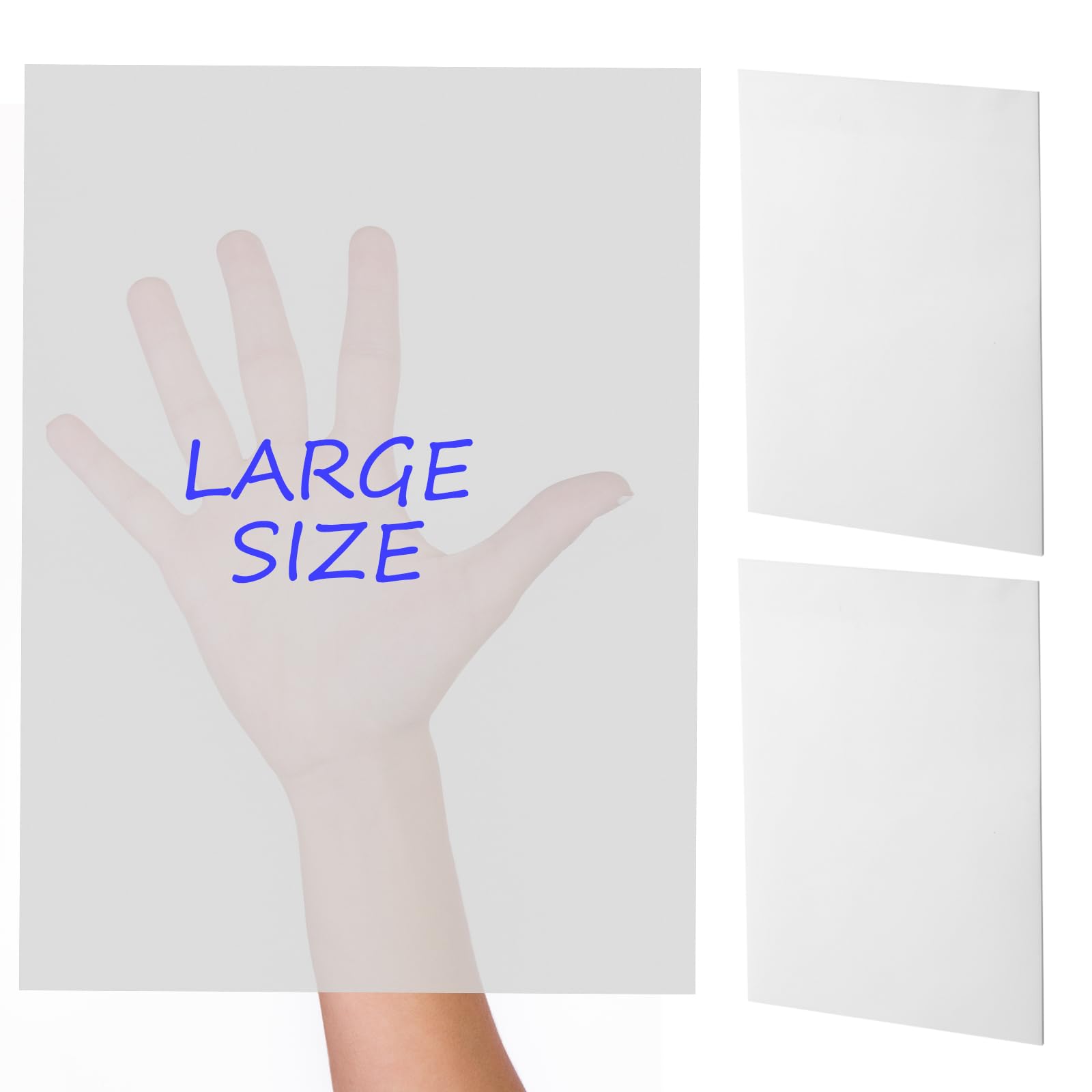 Photo 1 of 100 Sheets Extra Large Jumbo Transparent Sticky Notes Clear Self Sticky Notes, 2 Pads Notes Waterproof Translucent Paper, Office School Supply(Clear,Letter, 8.5 x 11 Inch)