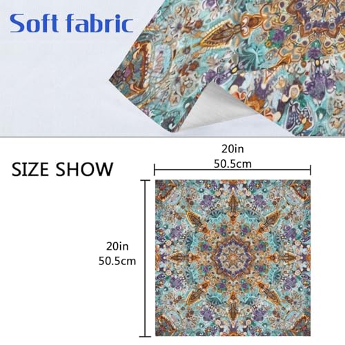 Servilletas de Tela Boho Mandala 20x20 Pulgadas Pack 6 miniatura 6