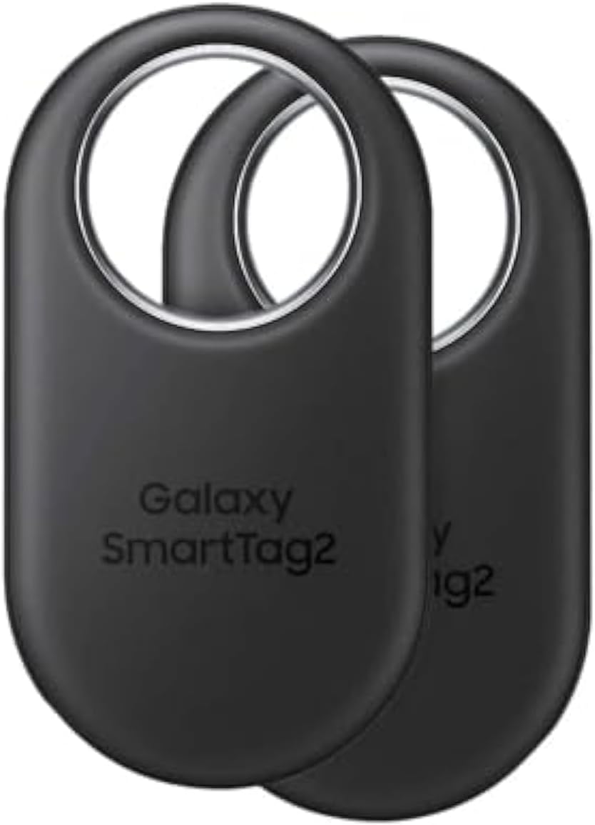Samsung SmartTag2 (2023) Bluetooth + UWB, IP67 Waterproof and Dustproof, Can be found via App, 1.5 Year Battery Life (2-Pack) - Black