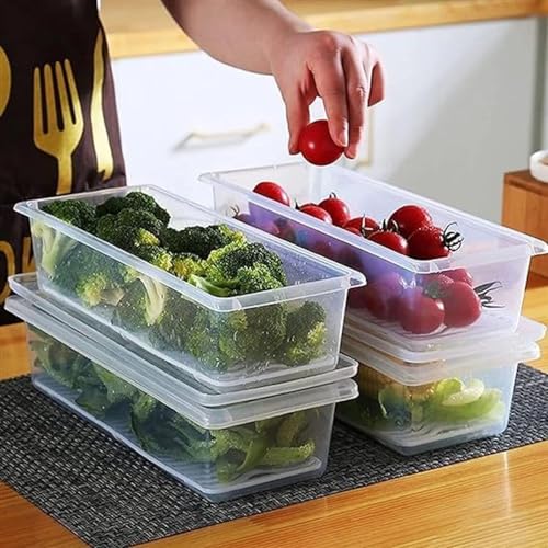Image of Air Tight Plastic Storage Containers Set for Kitchen | Pantry Organizers Kitchen Accessories Items Fridge Storage Boxes Fridge Box | Leak-Proof Durable, and Space-Saving Pack of 6 (1500 ML, 6)