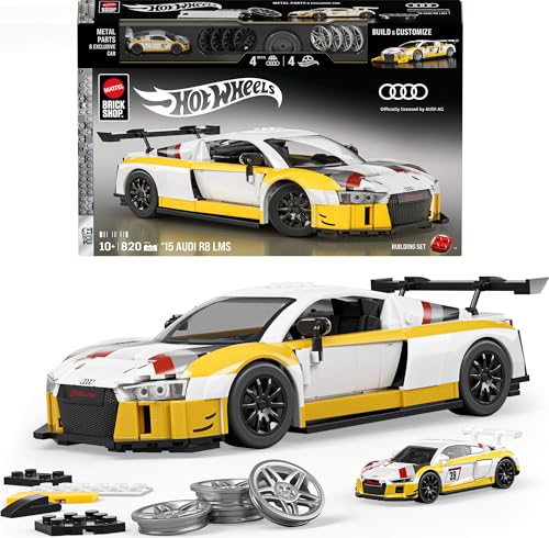 Mattel Brick Shop Hot Wheels Elite Series 15 Audi R8 LMS Building Set
