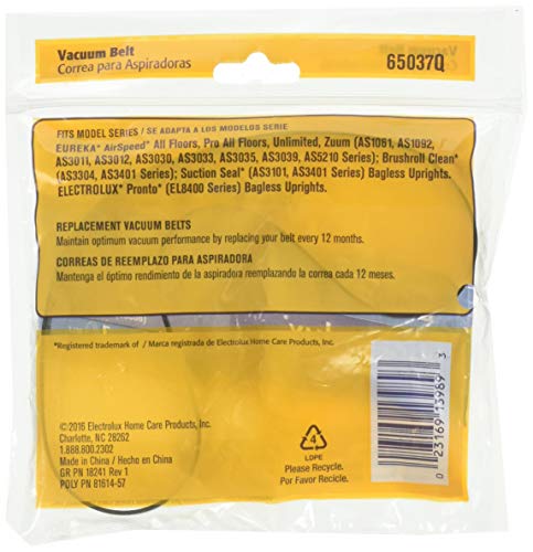 Durabelt Replacement Vacuum Belt, Eureka Style W + Electrolux B1, 1 Single Belt #TOP1
