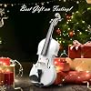 Violin 4/4 Full Size Kit, Beginner Violin for Adults, Complete Full Size Violins with Portable Case, Bow, Rosin, White Finish