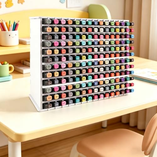 Boîte de rangement 180 compartiments pour ne plus chercher vos feutres et crayons de couleur