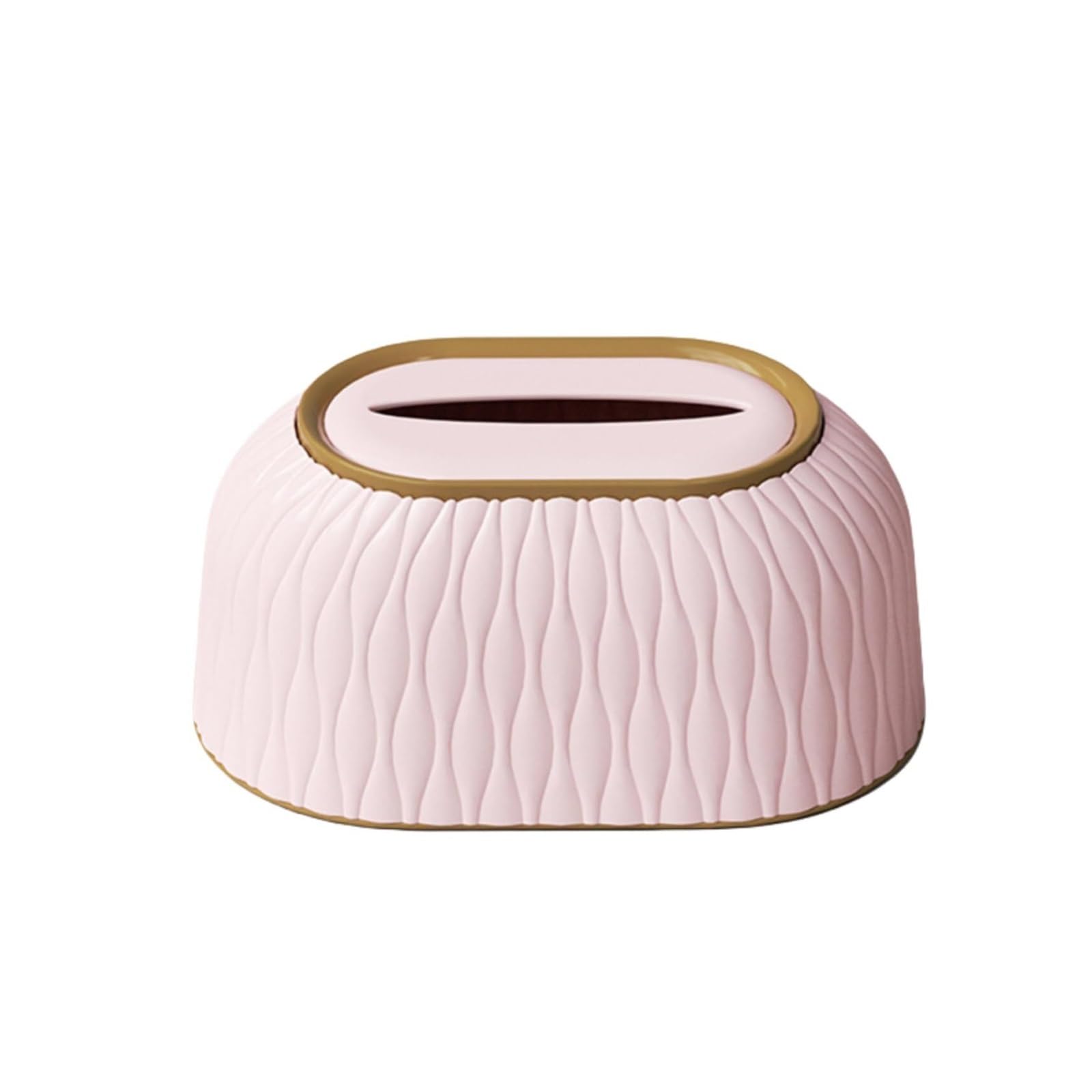 Tissue Dispenser Box Tissue Box Cover With Magnetic Spring, Refined Modern PP Fabric Dispenser Holder Apartment Must Haves(Pink)