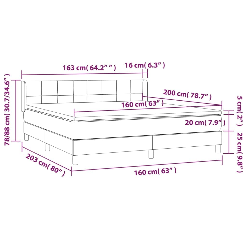Aksamitne z regulowanym zagłówkiem kontynentalne 160x200 cm szary | Łóżko kontynentalne z materacem 160x200cm aksamit ciemnoszare z regulowanym zagłówkiem średnio twarde