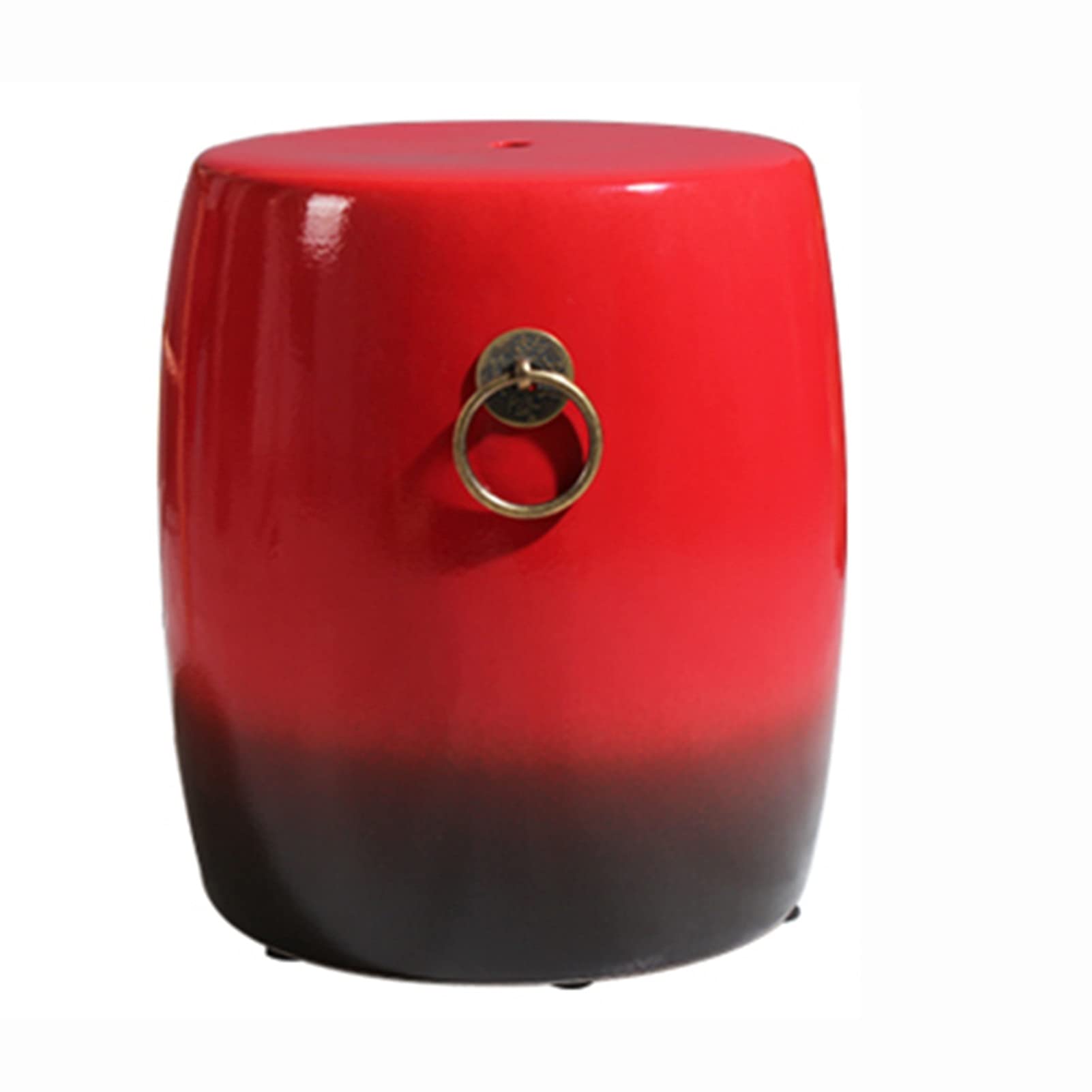 Ceramiczny rekreacyjny okrągły stołek ogrodowy, glazurowany prosty dekoracyjny ceramiczny stołek ogrodowy przenośny, niezbędne wyposażenie ogrodowe do ogrodu, patio, trawnika i wszystkich dekoracji