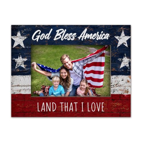 Asdhw Rustic 250th Anniversary USA Picture Frame for 4x6 Photos, Wooden Patriotic...