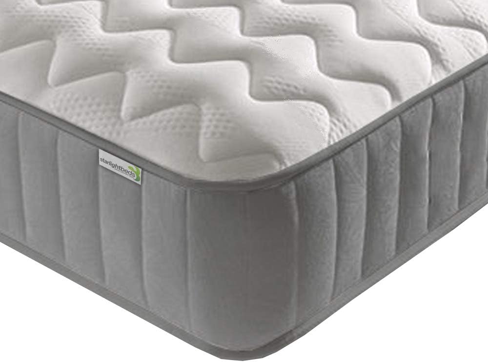 Starlight Beds – 3ft Mattress. Memory Fibre Mattress. Sprung Eco-Friendly Mattress (Single Mattress) (3ft x 6ft3)