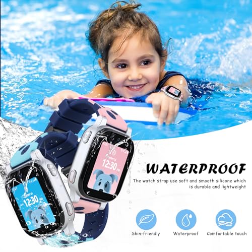 BESINPO Designed for AT&T amiGo Jr Watch Band,Sport Soft Silicone Wristband Waterproof Breathable Replacement Strap for amiGo Jr Watch for Boys Girls-Blue3