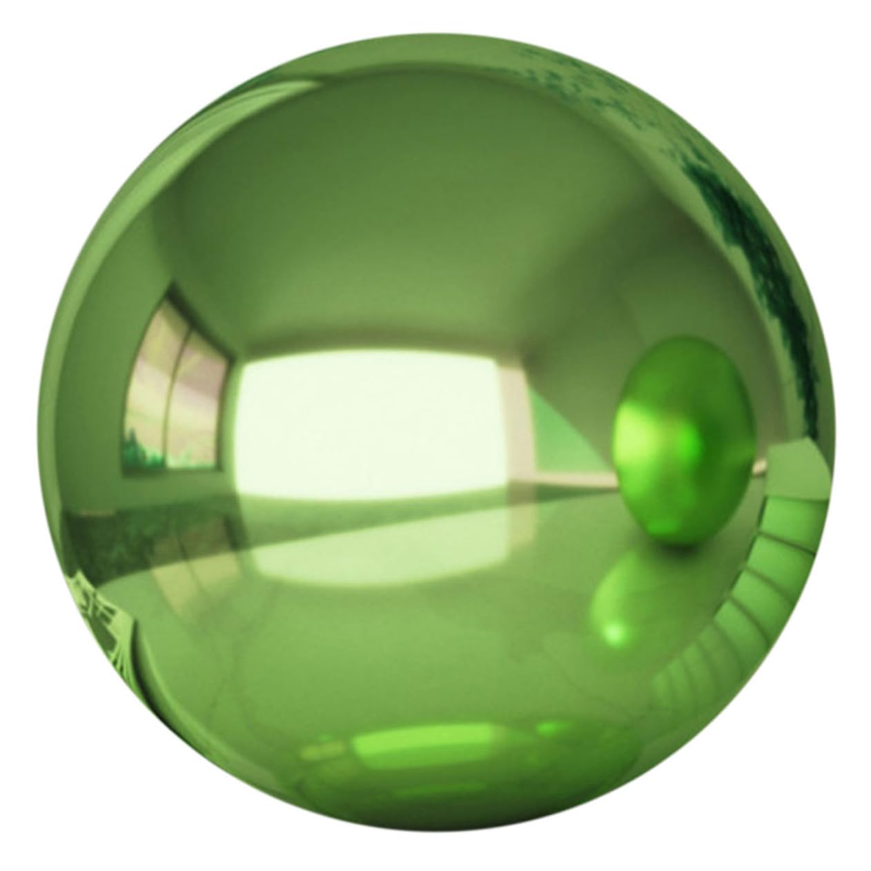 GALPADA Sfera Specchiata in Acciaio Inossidabile Verde Lucido Decorativa per Giardino Riflesso Brillante e Forma Sferica come Ornamento Esterno