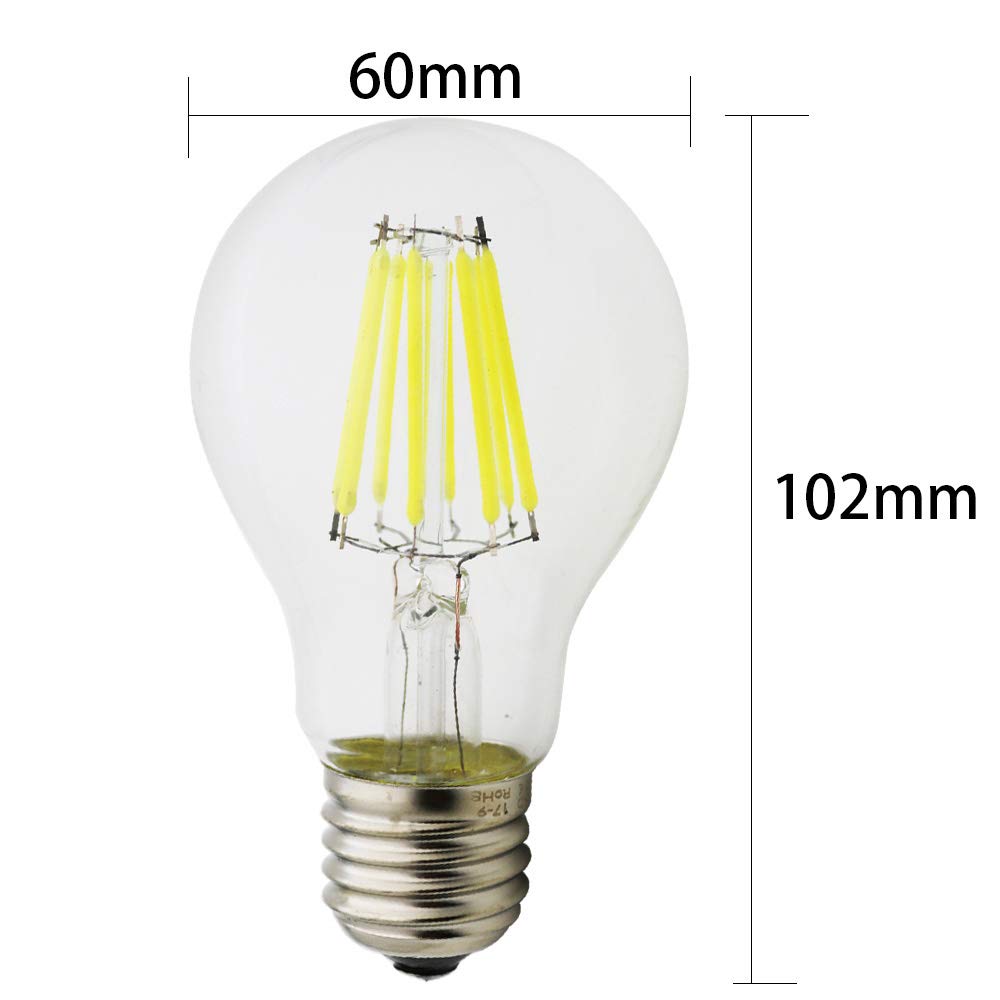 A60 A19 Led Light Bulbs Bright Edison Globe Bulb 8 Watt LED Light Bulbs Vintage Classic Design Filament — view 4