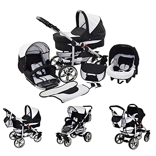 Kinderwagen 3 in 1 alles in einem Isofix Kombi Komplettset mit Autositz Matrix II by ChillyKids Rock 2in1 ohne Autositz