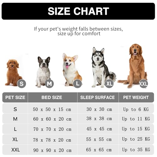 Mirkoo Comfortable Round Plush Dog Beds, Calming Dog Bed for Large Dogs - Image 5