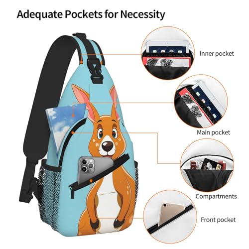Bolso Cruzado Urbana Negro para Senderismo y Viaje miniatura 5