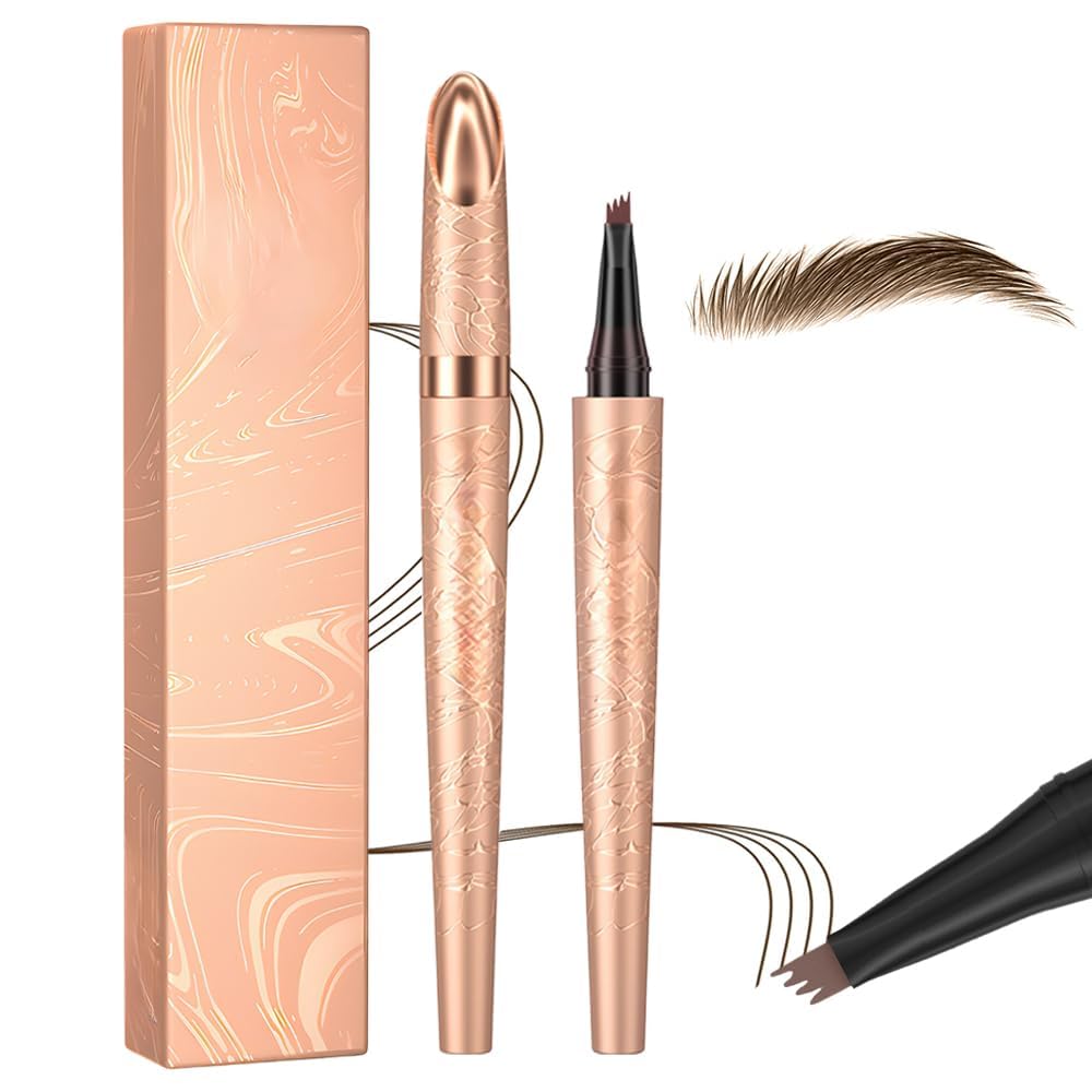2025 New Microblading Eyebrow Pen Waterproof Eyebrow Pencil Eye Brow Pen with 4 Tip Premium Natural Magic Eyebrow
