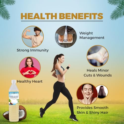 Image of nutndiet Premium Edible Coconut Oil for Cooking, 200ml PET Bottle | Natural Coconut Oil | Perfect Choice for Frying, Baking, Sauteing, and Everyday Healthy Cooking Needs