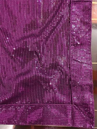 Image of Women's Bollywood Heavy Sequins Embroidery Work Georgette Saree with Unstitched Blouse