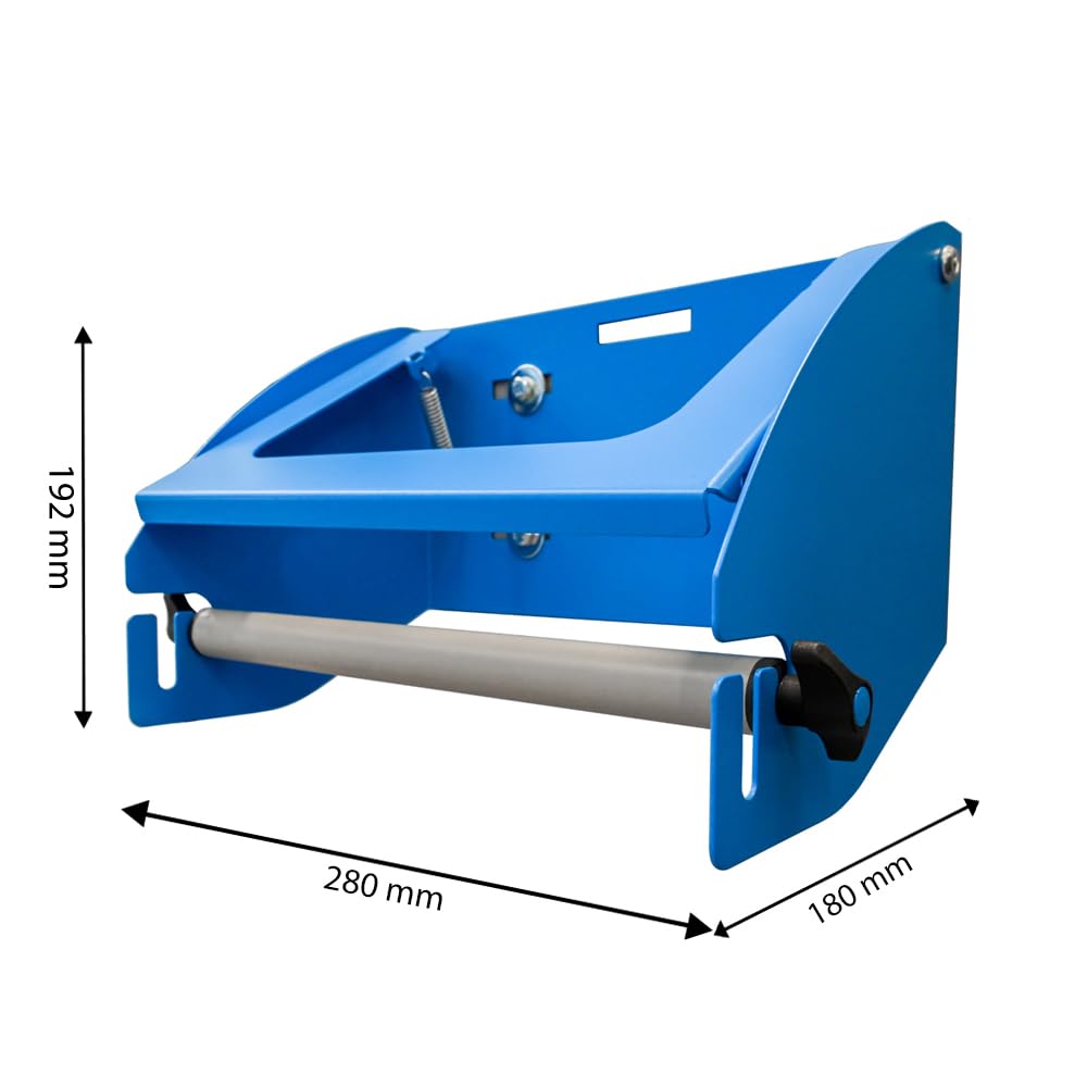 Syncro System Portarotolo carta in acciaio per furgone officina mobile – senza rotolo 27cm sistema antisrotolamento