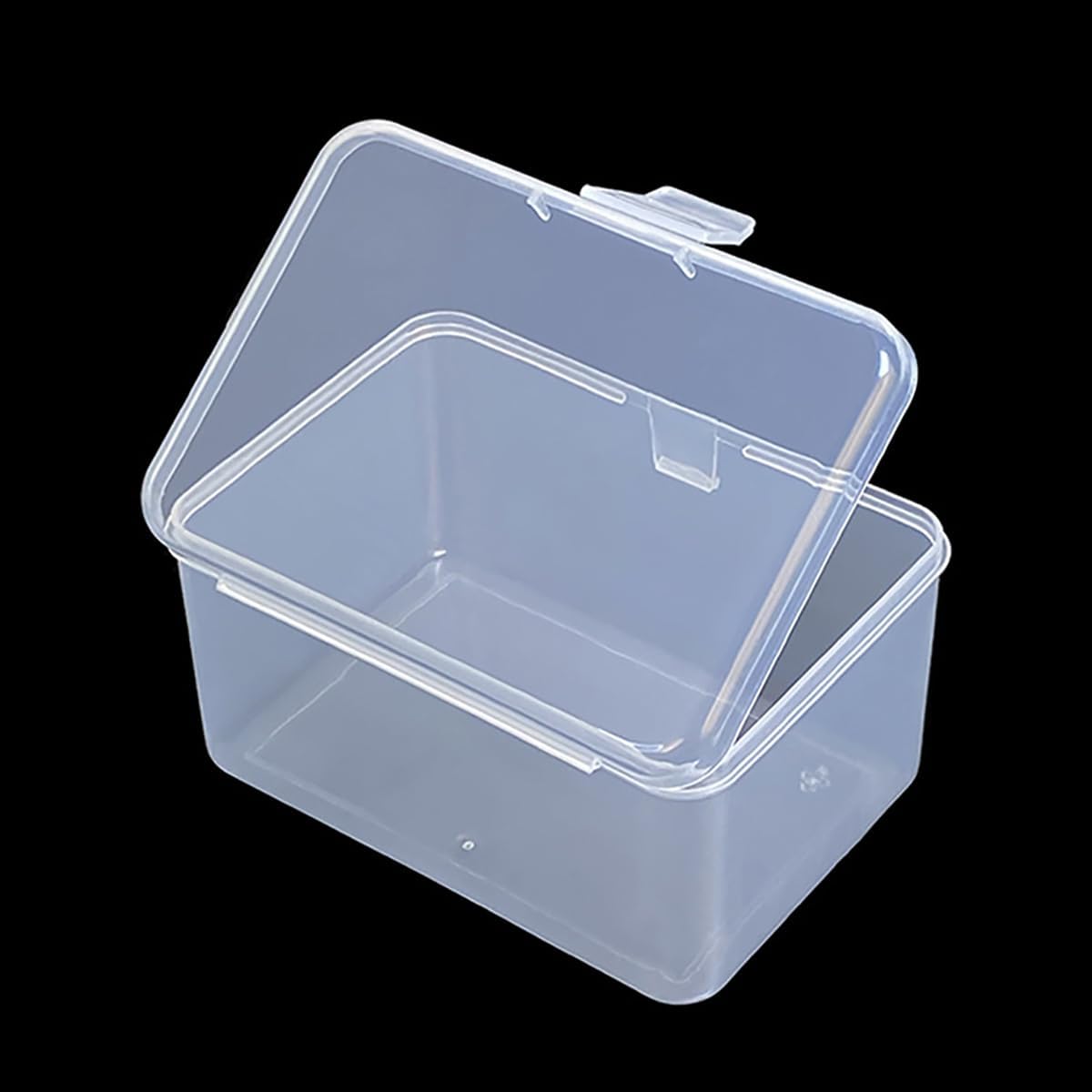 6 Pack Clear Plastic Beads Storage Containers Box (4.61 x 3.23 x 2.56 inch), Rectangle Plastic Box Containers for Beads, Coins, Safety Pins and Other Craft Jewelry Watch Findings