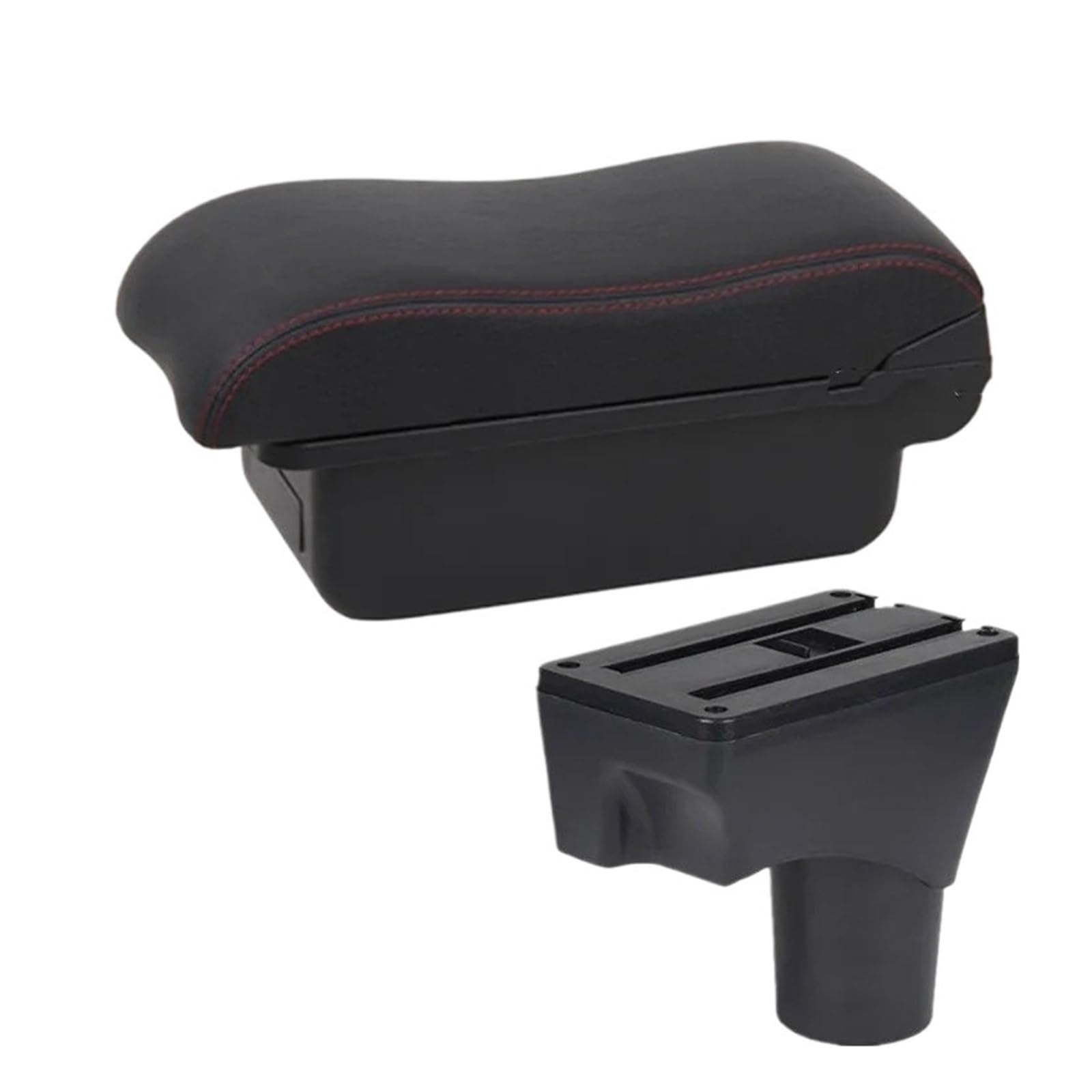 UMDJJU For Nissan For March For Micra K13 MK4 IV 2010-2022 Car Armrest Armrest Box Car Accessories Car Centre Console Armrest Box(A2 black line No USB)