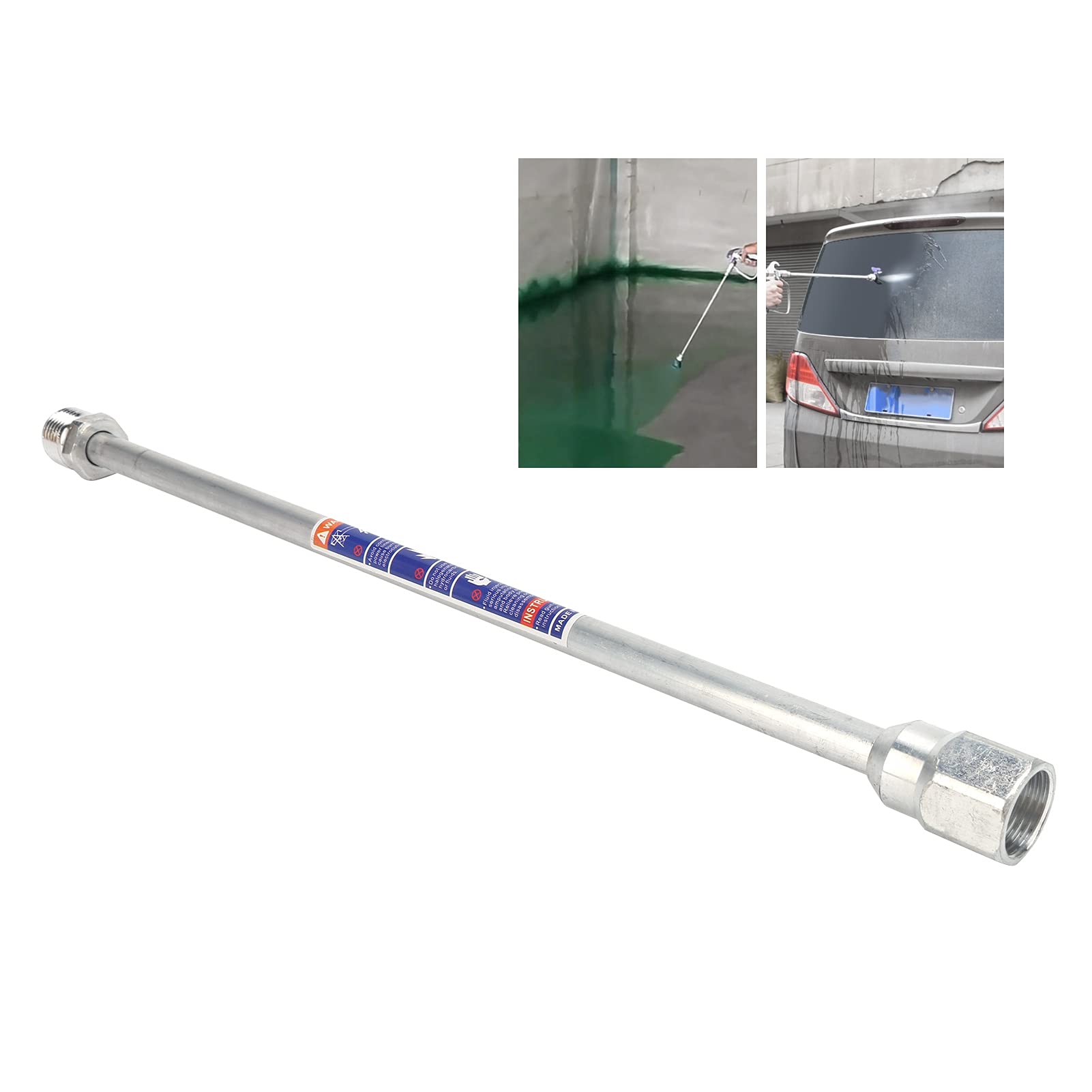 Varilla De Extensión Del Pulverizador, Puntas De Pistola De Pulverización De Pintura Sin Aire Aleación De Aluminio De Poste Universal Para Reemplazo(38cm)