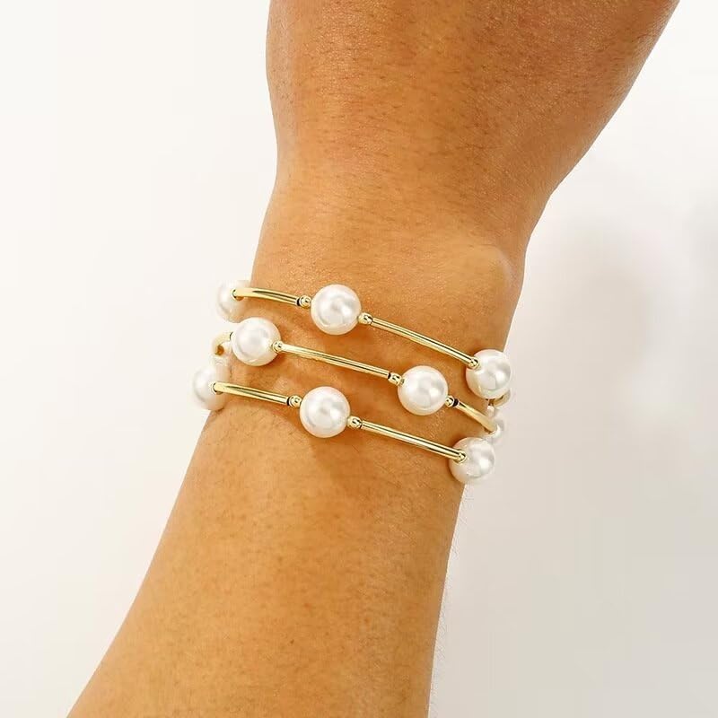 Crystal White Pearls Blessing Bracelets For Women Lucky Bracelet Jewelry3
