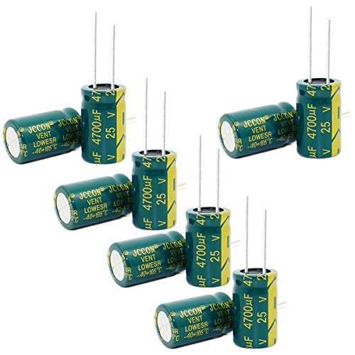 SANON Elektrolytkondensatoren 10 Stück 4700Uf 4700Mfd 25V +105 Grad Celsius Radialkondensator Cover