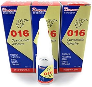 Jovely Professional Clear Liquid Super Glue for All Purpose(Metal, Plastic, Glass, Wood, Stone, Rubber, Leather and Ceramic), Perfect Model-Glue, Fast Adhecive, Gel Type, 0.35oz(10gram) 3 Pack