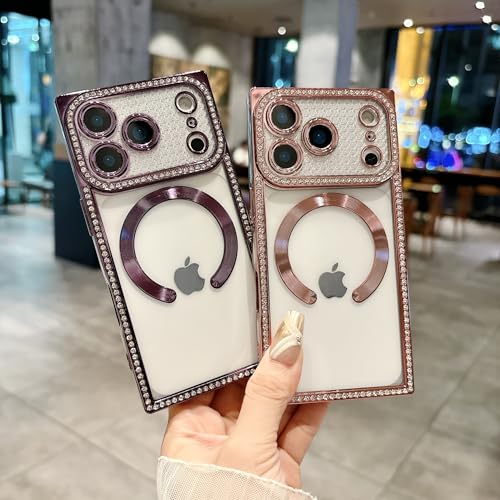 Coque iPhone 17 Pro magnétique transparente haut de gamme avec finition rose - 6