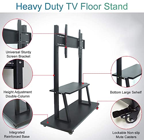 Soporte móvil para TV con ruedas para pantallas 32-65 pulgadas miniatura 3