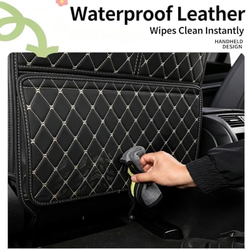 2 Pack Kick Mats Back Seat Protector for Acura Sedan/Coupe/Hatchback Integra RSX ILX TSX TL TLX CL RL RLX NSX Type S 1990-2026 Waterproof Kick Mats with Organizer Seat Back Protectors for Kids - 4