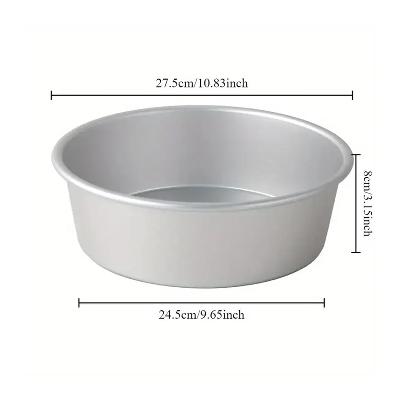 Genérico Molde for pasteles redondo de fondo sólido, 1 unidad, molde for hornear aleación aluminio 4/5/6/7/8/9/10 pulgadas for cocina, horno, tarta queso y pan(10 inch)